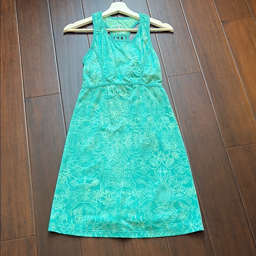 Title Nine Aqua Patterned Midi Dress